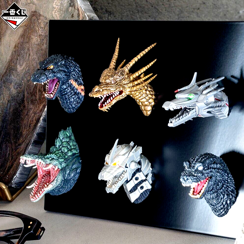 缶　ペンケース　GODZILLA vs  KING  HIDORA Godzilla Monster Head Magnet Complete 6 types set Ichiban