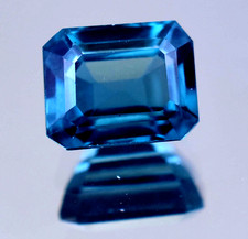 Piedra preciosa esmeralda brillante certificada cianita azul tinta natural de 4,30 quilates