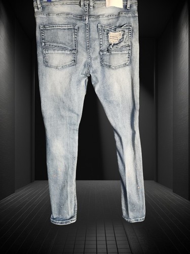 Switch Remarkable Jeans Herren 36x30 Slim Taper Moto Distressed Stretch - Bild 7 von 9