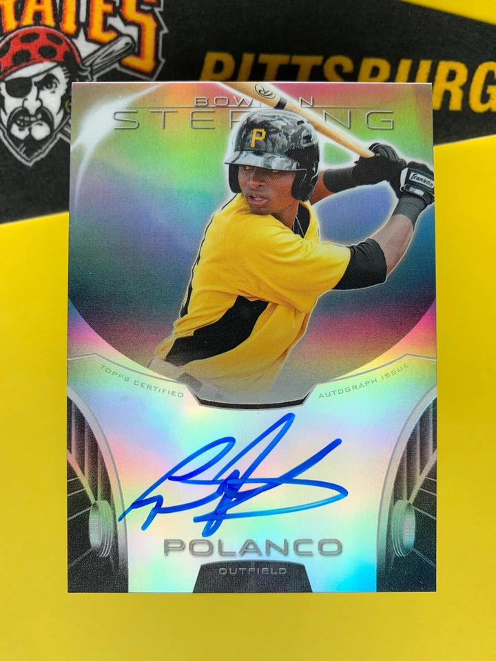 Bowman Sterling Gregory Polanco RC 2013 refractor automático #/150 autógrafo como nuevo Foto 4 de 4
