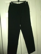 Charter Club Black Stretch Pants High Rise NWOT Sz 8 Tapered Leg 2 Front Pockets