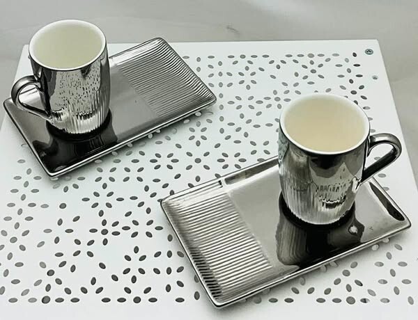 Lot De 2 Tasses à Café Céramique Lesser & Pavey Faithful Friends - Design Britannique - Passe Au Micro-ondes Et Lave-vaisselle