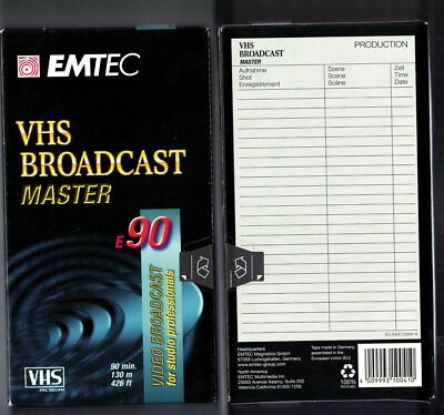 4 St. EMTEC/BASF VHS-Vudeocassetten unbespielt Neu T160/2x E90/SE-C30