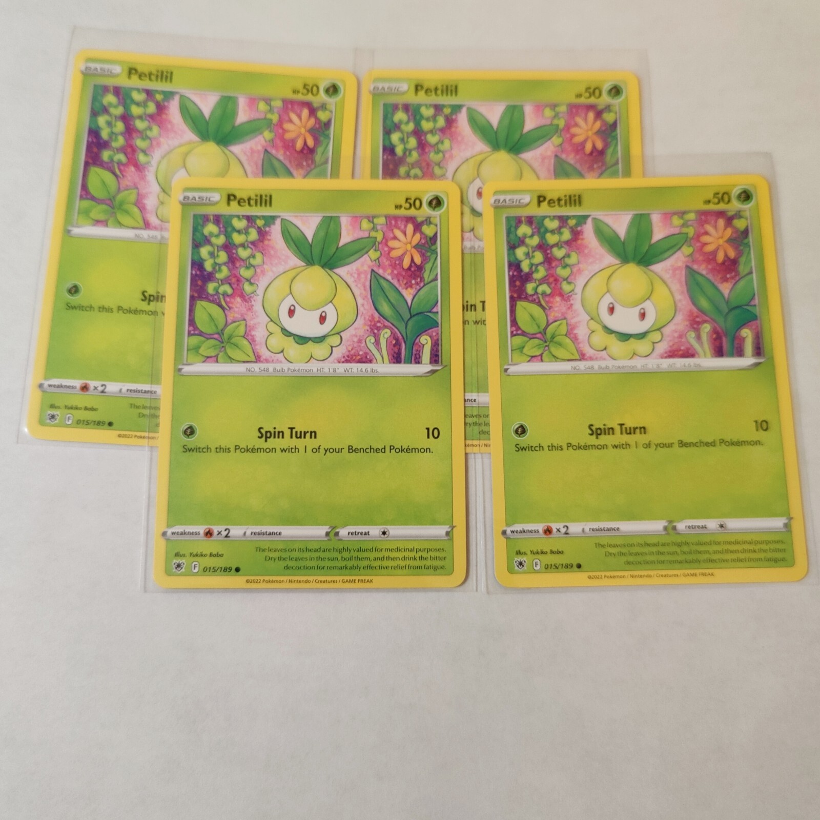 Pokemon Petilil 15/189 NM 4x Playset Astral Radiance