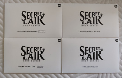MTG Secret Lair x Post Malone Bundle Sealed SLD [x4 Packs] Complete Set