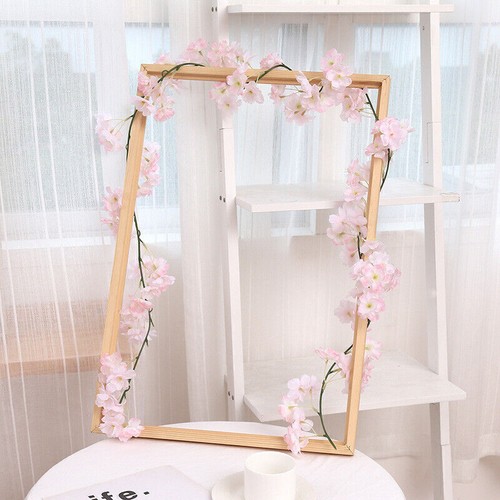 6Ft Artificial Cherry Rattan Fake Flower Hanging Wedding Decor Garland Plant - Picture 13 of 22