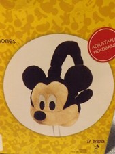 Disney Mickey Mouse Plush Wired Headphones--NIB