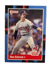 Excellent: Vintage 1988 Donruss Ken Schrom Cleveland Indians Trading Card