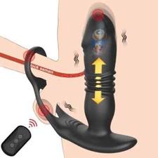 Male Prostate Massager Vibrator Thrusting Anal Butt Plug Dildo Sex Toys for Men