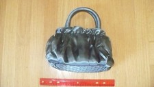 NaRaYa Satin Evening Hand Bag - Elegant Greyish Green Hue with Quilted Bottom