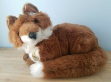 Vintage DAKIN Fox Plush Classique Large Brown White Stuffed Animal 1989 Rare 17"