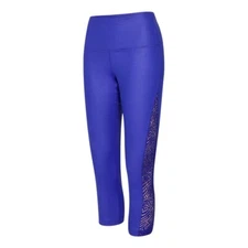 90 Degree by Reflex Womens High Waist Capri Leggings Activewear Yoga Crochet S