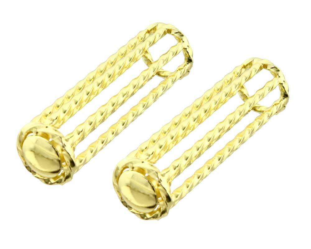 NEW! VINTAGE LOWRIDER TWISTED STEEL 112MM LONG GRIPS IN ALL GOLD