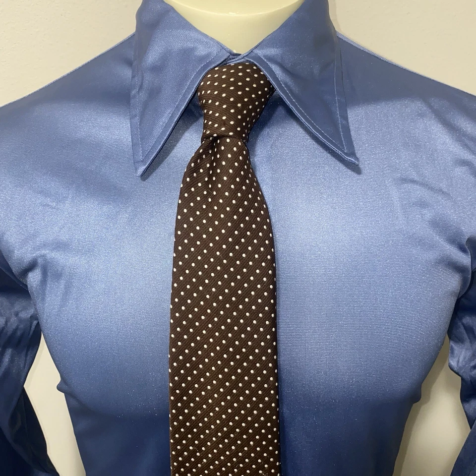 Corbata Pierre Cardin De Colección Años 70 Para Hombre Lunares Poliéster MCM Beatnik Disco Foto 2 de 4