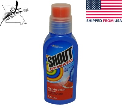Shout Advanced Set-In Stain Pre-Treat Laundry Scrubber Bottle Ultra Gel