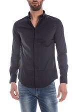 Camicia Armani Jeans Shirt Cotone Uomo Blu C6C13NL 5G