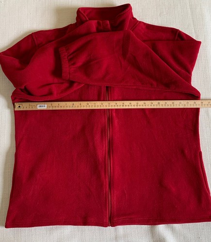 Level Eight Fleece Jacket Red Full Zip Womens Sz 3XL Long Sleeves Side Pockets - Picture 4 of 8