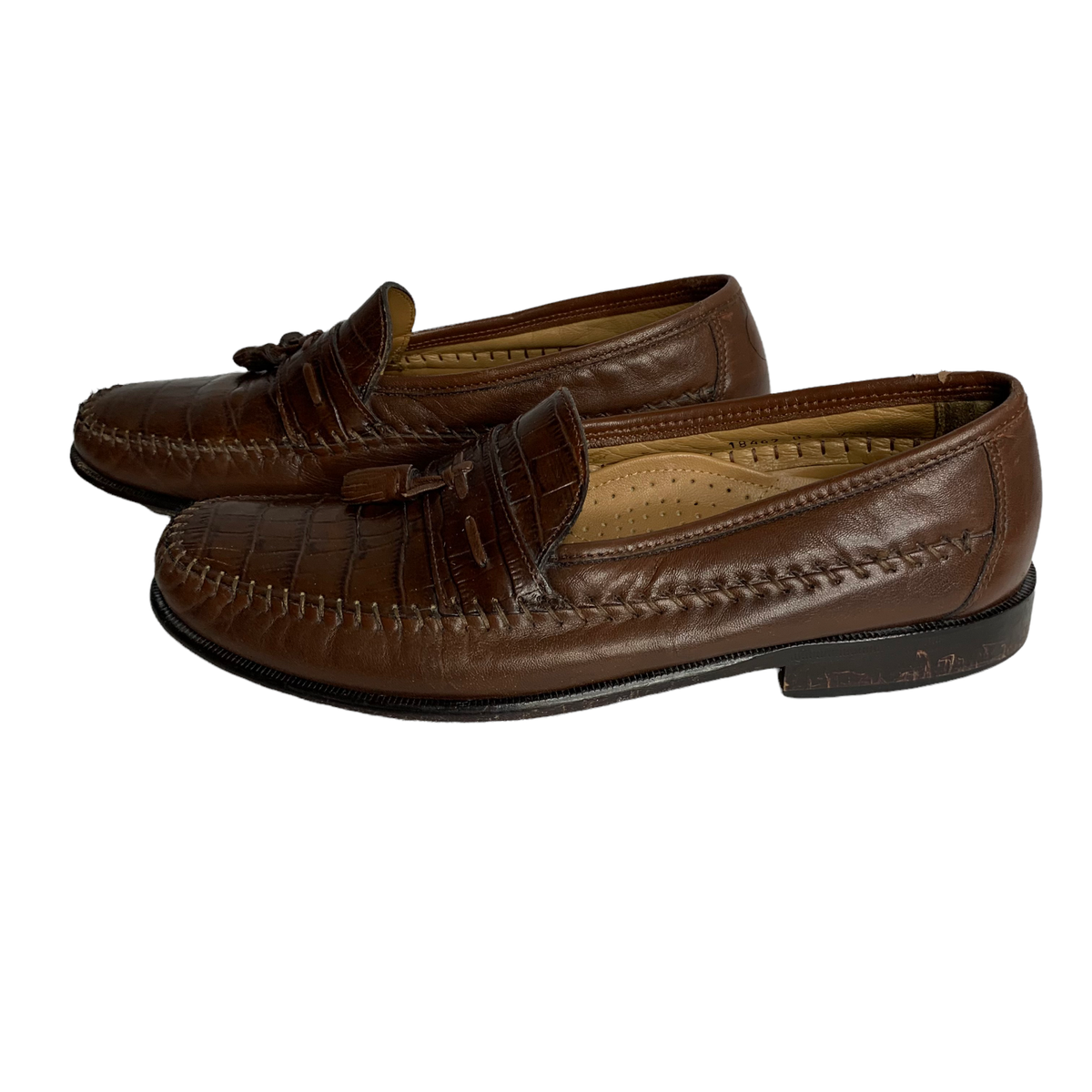 Florsheim Crocodile Pattern Brown Loafers FLORSHEIM 18571 Men main image 2