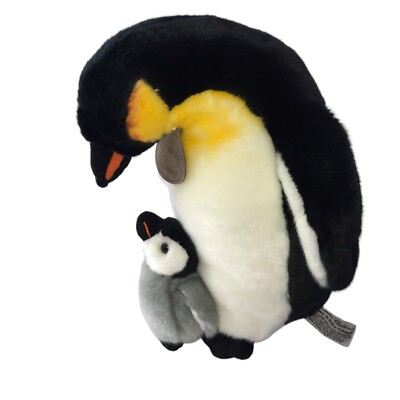 RUSS Plush Penguin Mother and Baby. Soft Toy. Kids. YOMIKO CLASSICS. Tag Attache