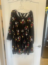 Torrid Black Floral Georgette Skater Dress. Plus size 2 new with tags 