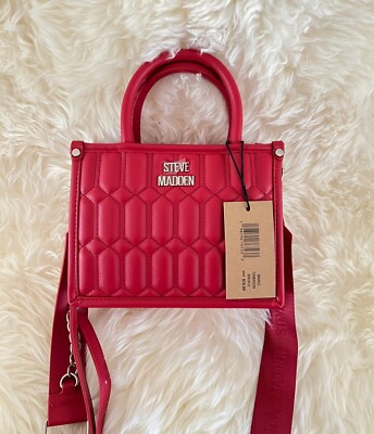 kochaman 【未使用】STEVE MADDEN HAZZIE Steve Madden BNIKO-S Small Quilted Satchel, Camel: Handbags