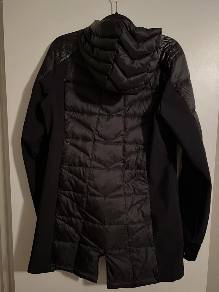 Mondetta Womens Black Down Full Zip Long Quilted Jacket Size Large - Image 2 of 3
