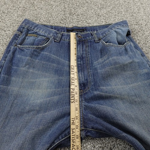 VTG Calvin Klein Jeans Mens 38X36 Dark Blue Denim Loose Wide Leg Baggy Skate Y2K - Picture 4 of 15