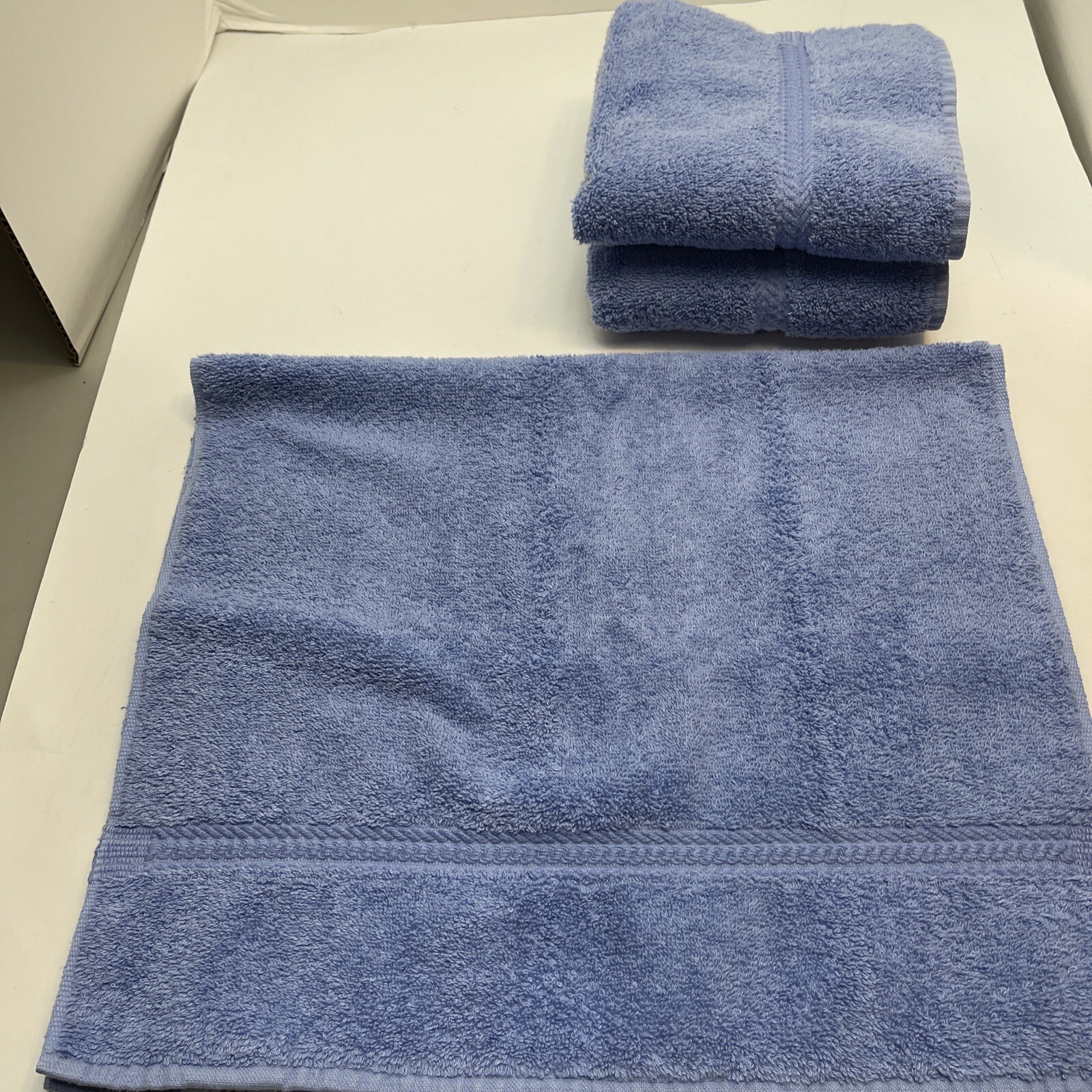 Wamsutta Optimum Cornflower Blue Hand Towels 16 x 28 Set of 3 eBay