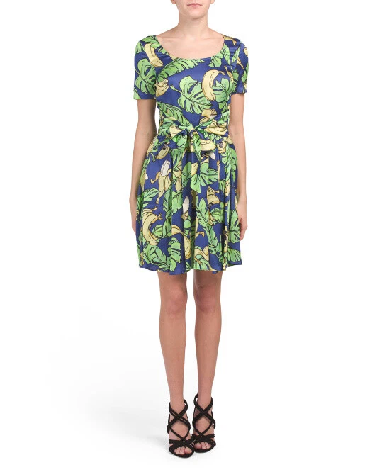 Abito manica corta Love MOSCHINO stampa banana nuovo con etichetta tg 6