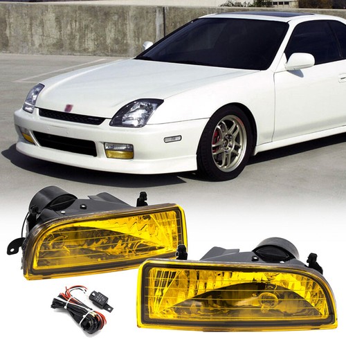For 19972001 Honda Prelude Yellow Lens Bumper Fog Lights Driving Lamps