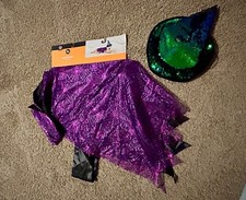 Halloween Witch Pet Dog Costume Fancy Dress With Hat Size X-Large