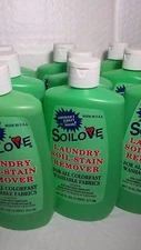 9 BOTTLES OF SOILOVE LAUNDRY SOIL-STAIN REMOVER NET 16 FL OZ EACH (1 PINT) 473 M