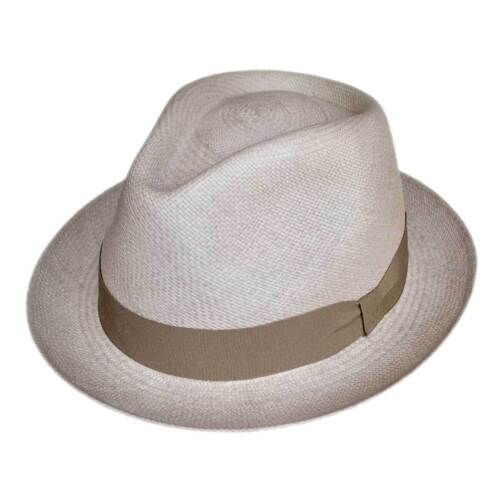 Chapeau Panama original | bord court | larme | fabriqué en Équateur | GPH + HatBox - Photo 1 sur 31