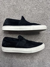 jenni kayne shoes Black Suede Slider Slip On Sneakers Shoes Loafers SZ 40