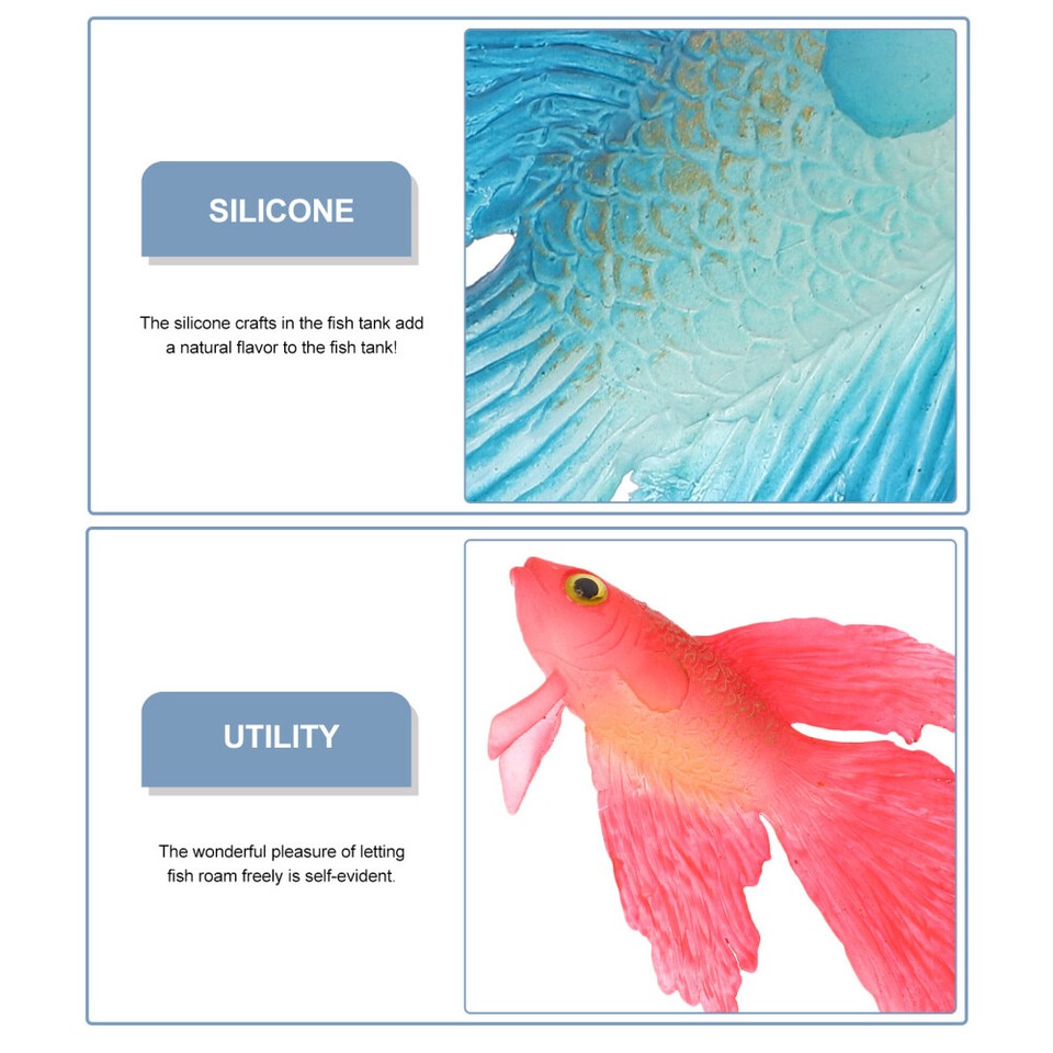 3 Pcs Realistic Aquarium Floating Fish Tank Water Game Ceramic Micro