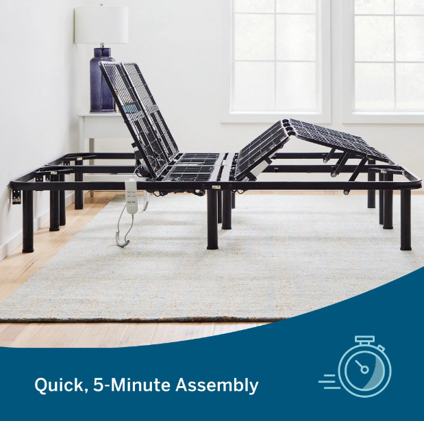 Lucid Basic Remote Controlled Steel Adjustable Bed Base King