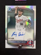 2025 Bowman Draft Riley Quick 1st 092/499 Chrome Prospect Auto Refractor -LYQ