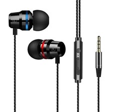 3.5mm Metal Ear Headphones High Quality In-Ear Deep Bass Noise Canceling