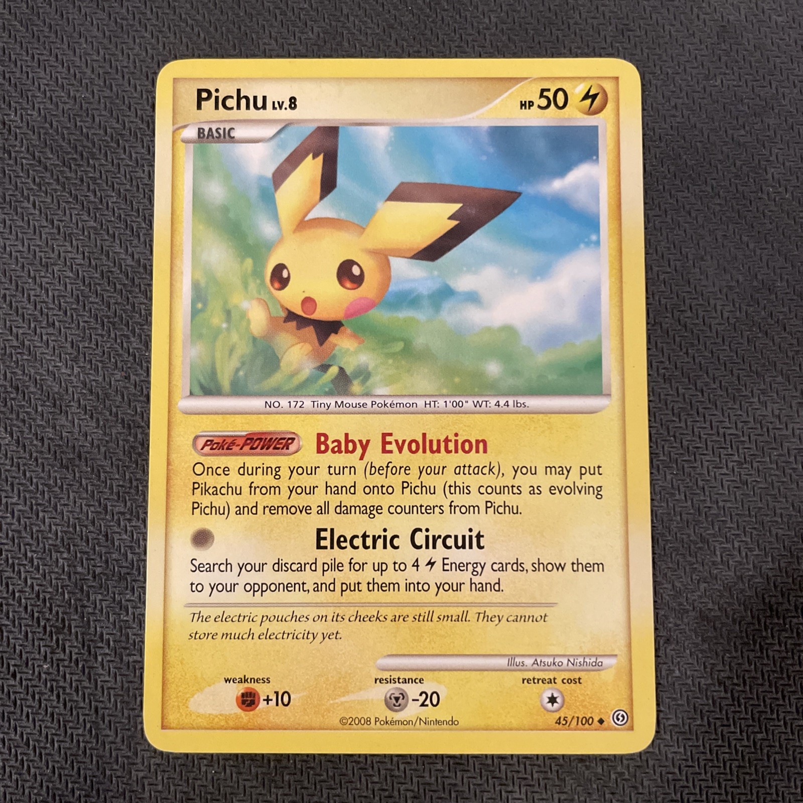Pichu 45/100 Pokemon Stormfront Uncommon 2008 LP
