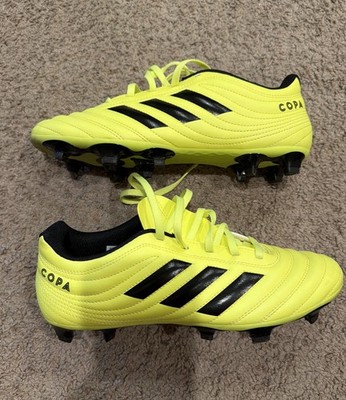 Adidas Copa 19.4 FG J Neon Yellow Mens Soccer Cleats Size 7 1/2