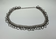 Vintage Silver Body Chain Belly Dance belt bells stars 37