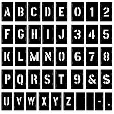 Attisstore Painting Stencil Set, 1 Inch Plastic Letters And Numbers