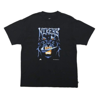 NIKE SB x Samborghini Panther Herren T-Shirt Schwarz Grafik L Kurzarm