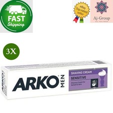 3 Pack X Arko Men Sensitive Shaving Cream 90 g made in Turkey  FAST SHIPPING  