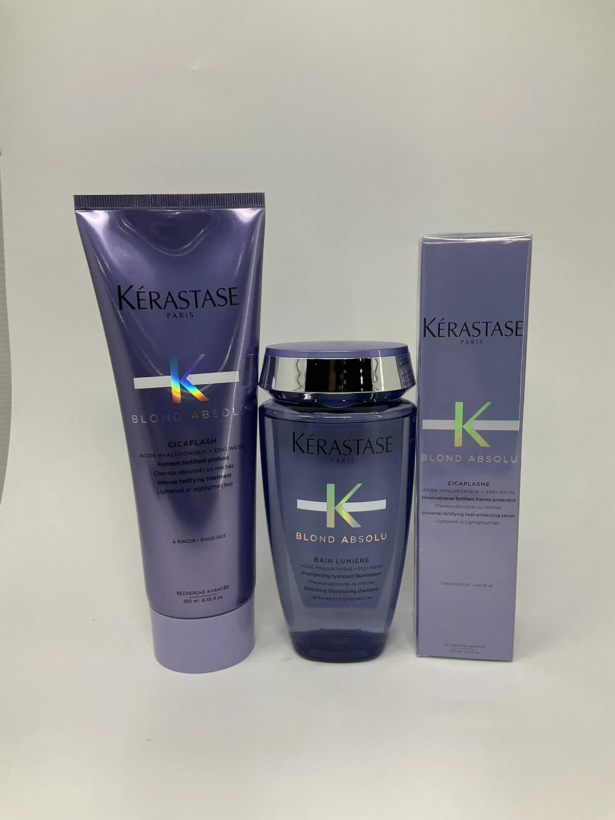 Kerastase Blonde Lumiere Holiday Kit, Bain, Cicaflash Conditioner, Cicaplasme