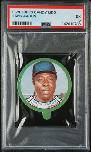 1973 Topps Candy Lids #NNO Hank Aaron PSA 5 Atlanta Braves  (0786)