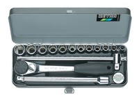 "Heyco SteckschlüSsel-Satz 1/2\" 15-Tlg. Knarrenkasten Ratschenkasten Ratsche Set"