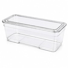 Best Kept 6-Pack Long Storage Bins with Lids, Translucent Clear 6 Long