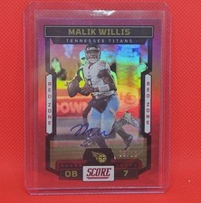 Malik Willis 2023 Score Red Zone Auto 9/10 SP #29