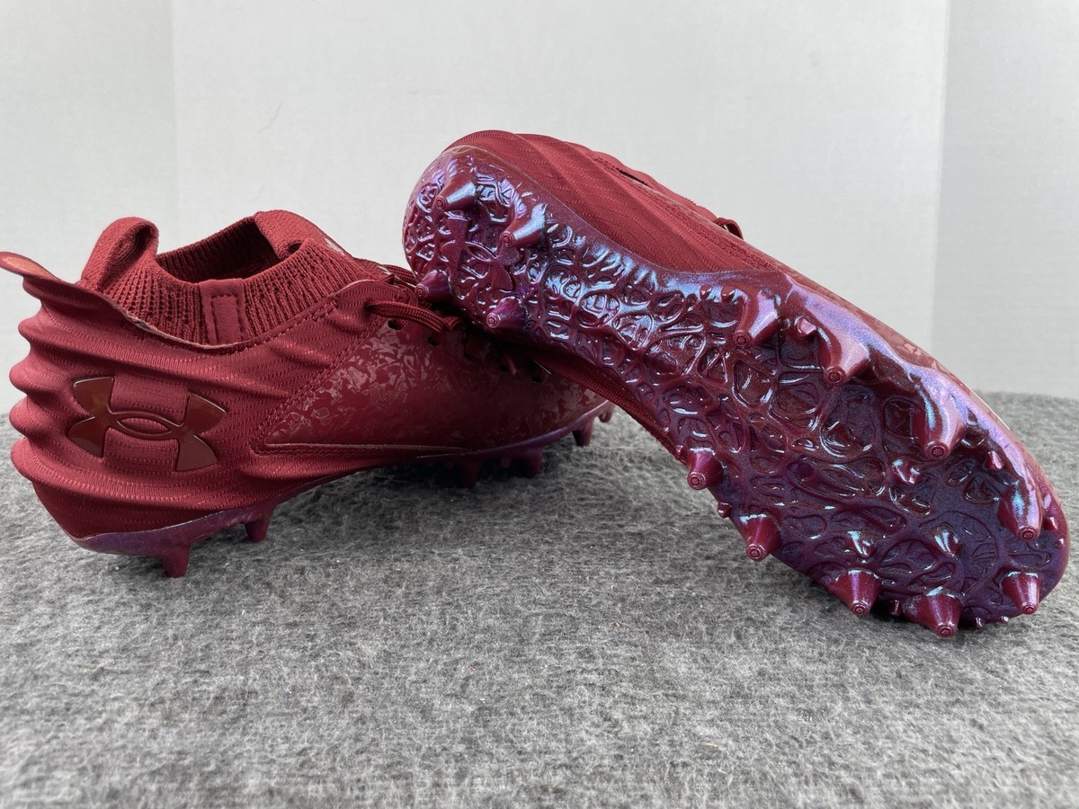 NEW Under Armour Blur 2 MC Football Cleats 3027978-602 Size 8.5 Burgundy Blur 2 MC Suede  main image 3